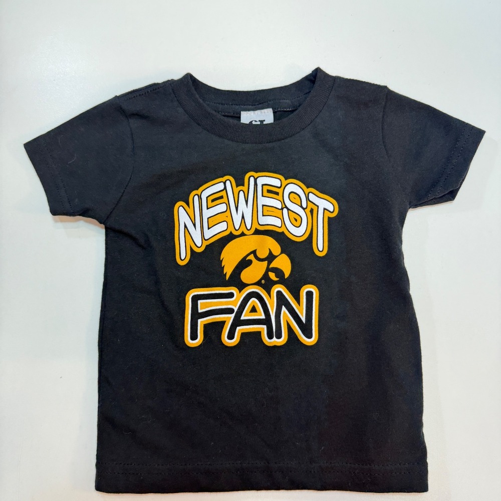 Iowa Hawkeyes Newest Fan Baby Kids T-Shirt Black 18 Months NCAA Football Tee